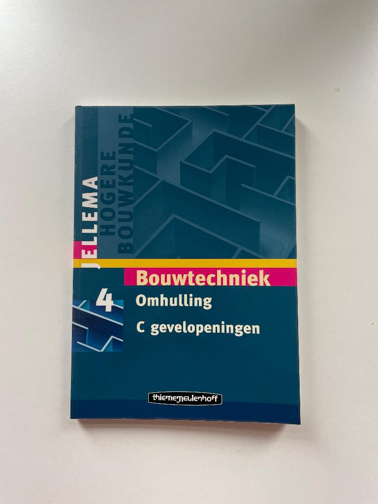 Jellema 4C / Bouwtechniek / Omhulling Gevelopeningen, ThiemeMeulenhoff, Zo goed als nieuw, Beta, HBO