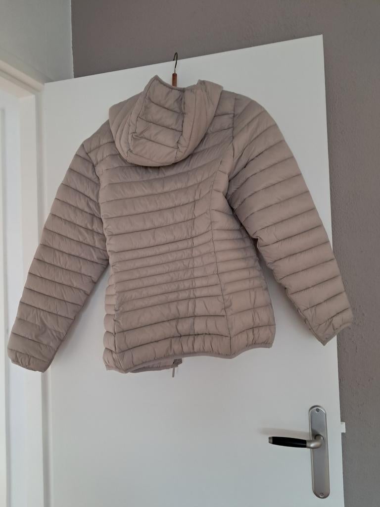 Gewatteerd jasje, 1x gedragen, Kleding | Dames, Jassen | Winter, Ophalen, Zo goed als nieuw, Beige