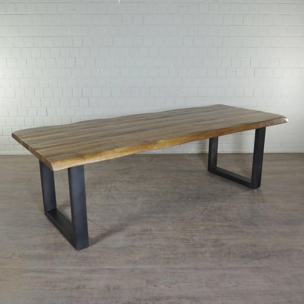 22792 Eettafel Tafel Mangohout 2,40 m x 1,00 m, 50 tot 100 cm, Vijf personen of meer, Rechthoekig, Ophalen