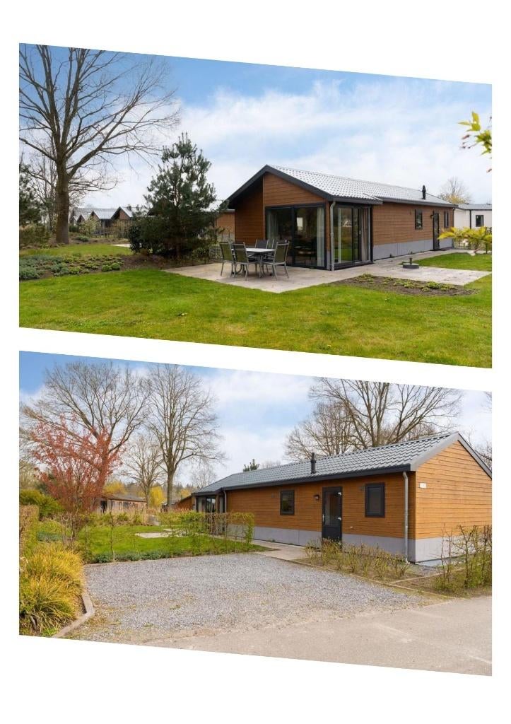 Luxe 6-persoons chalet op eigen grond in Biddinghuizen, Huizen en Kamers, Recreatiewoningen te koop, 55 m², Chalet, 3 slaapkamers