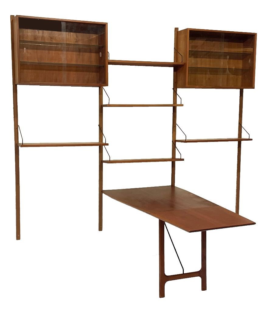 Vintage Poul Cadovius Royal System wandsysteem wallunit, Ophalen, Gebruikt, Met deur(en), Poul Cadovius
