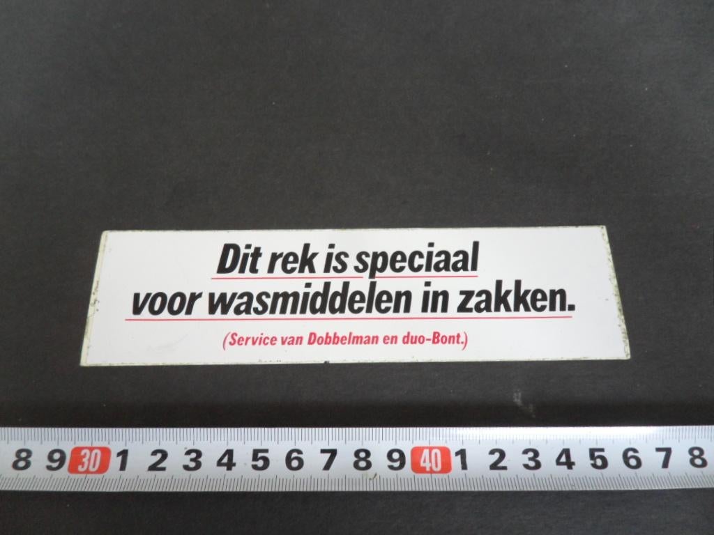 sticker Dobbelman Duo-Bont  wasmiddelen in zakken, Verzamelen, Stickers, Zo goed als nieuw, Ophalen
