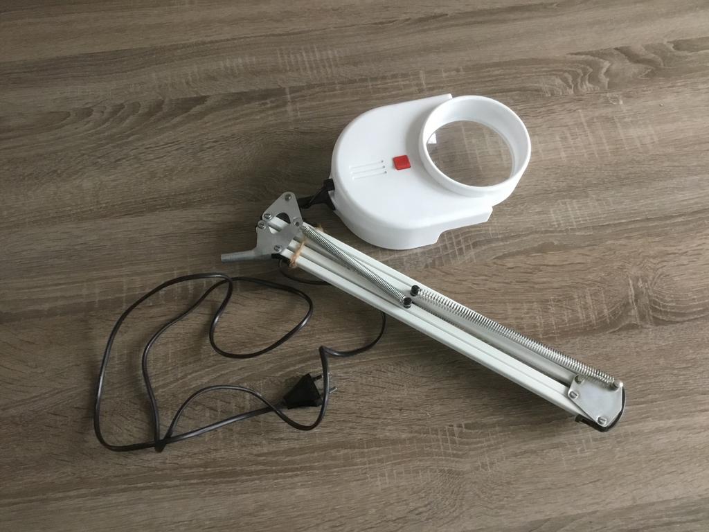 Verlichte Leesloupe / Handwerk loupe, Ophalen, Gebruikt, Vergrootglas of Loep