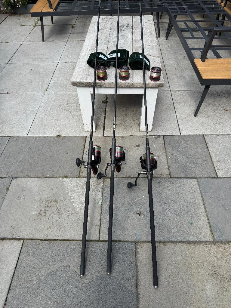Sportex Catapult 11ft met Penn Fierce incl reserve spoelen, Watersport en Boten, Hengelsport | Karpervissen, Ophalen, Gebruikt