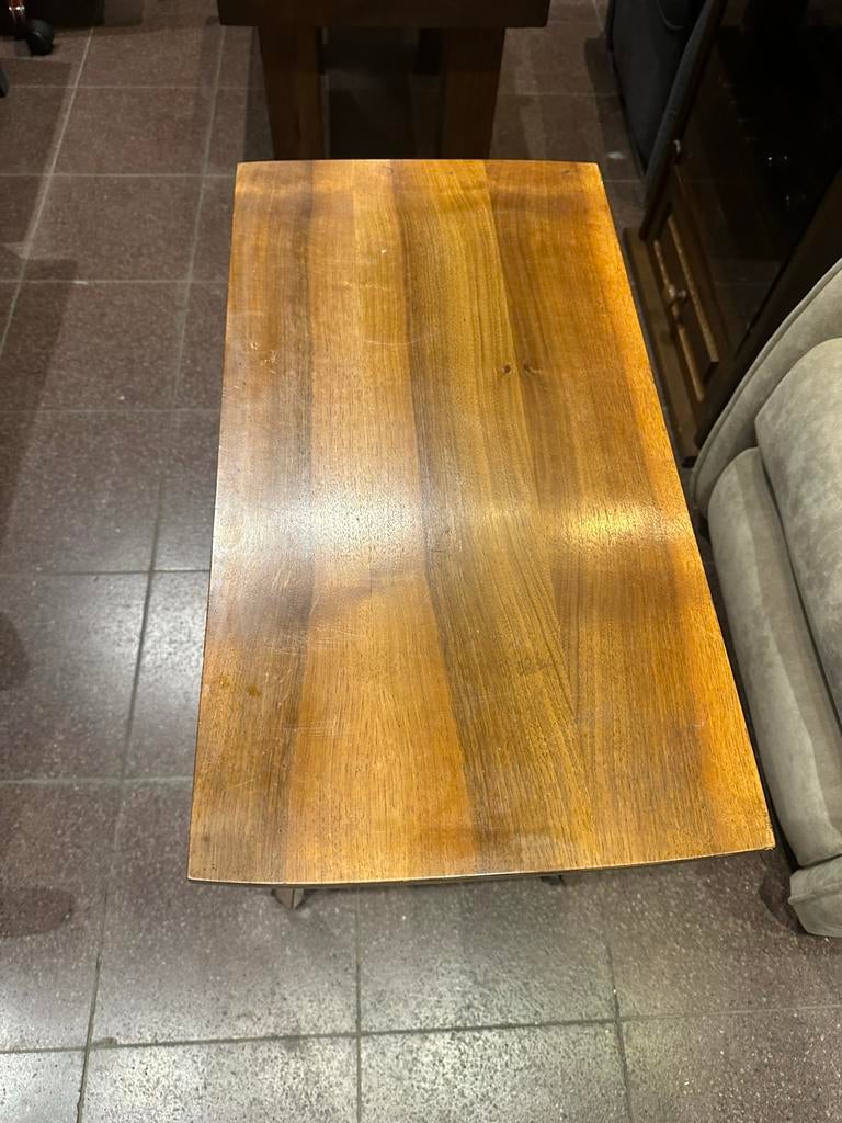 Vintage Zweedse Bijzettafel Jaren 50/60, Minder dan 55 cm, Gebruikt, Rechthoekig, Hout