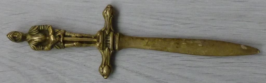 bronzen briefopener, Antiek en Kunst, Verzenden, Brons