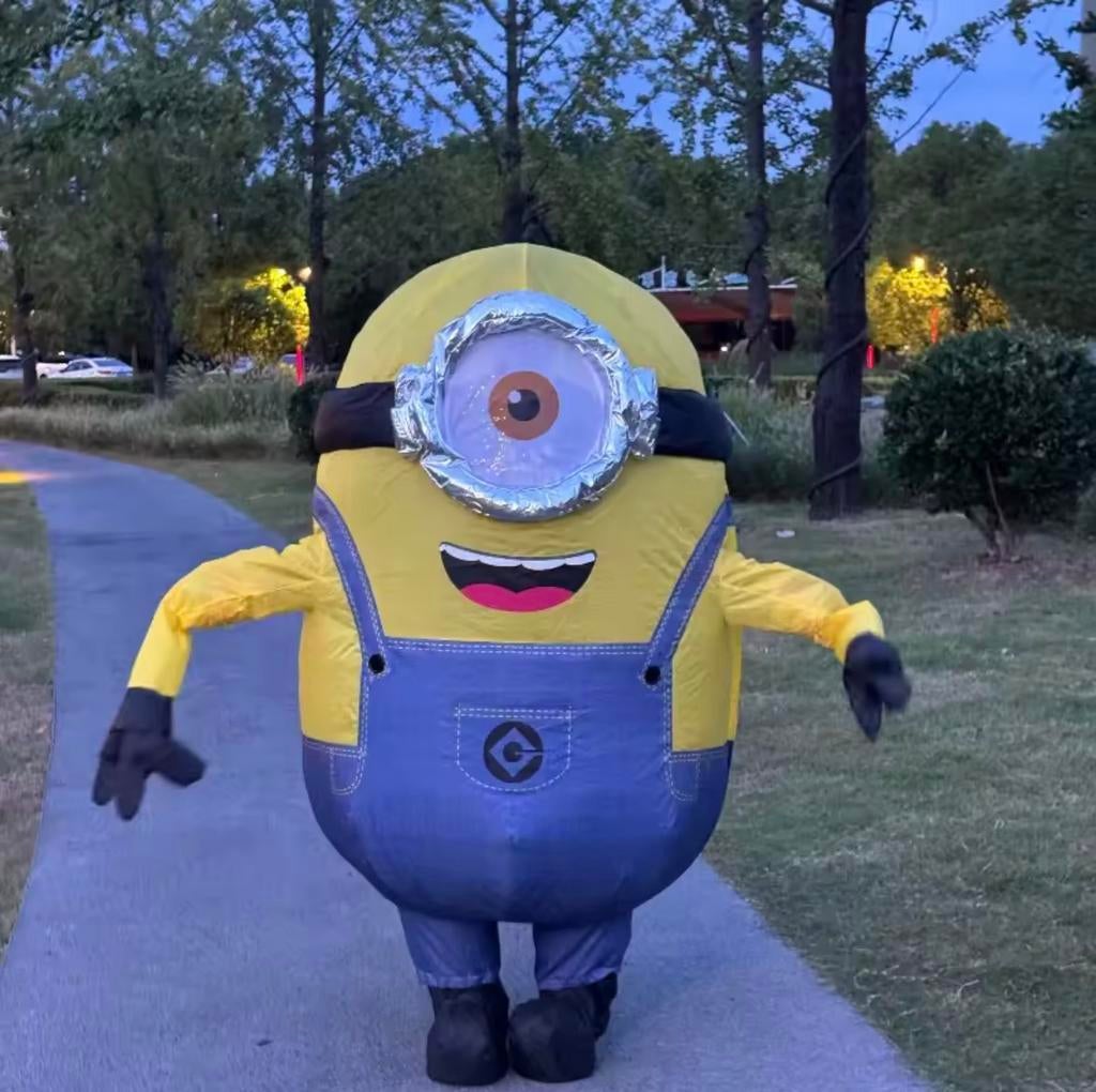 Minion carnavalspak. Zo goed als nieuw!!, Ophalen of Verzenden, Zo goed als nieuw, 110 t/m 116, Jongen of Meisje