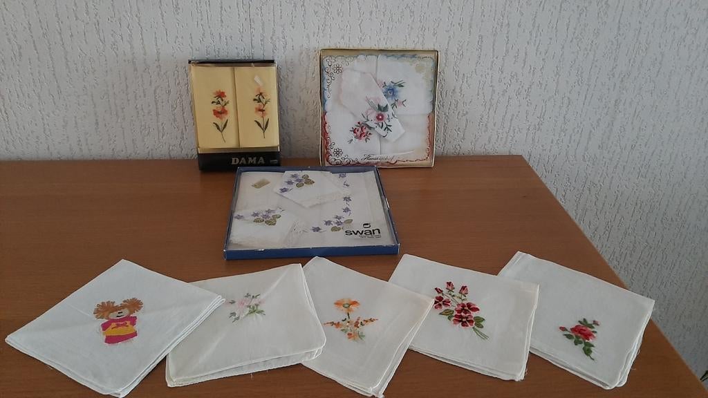 Vintage Zakdoeken Set, Ophalen of Verzenden