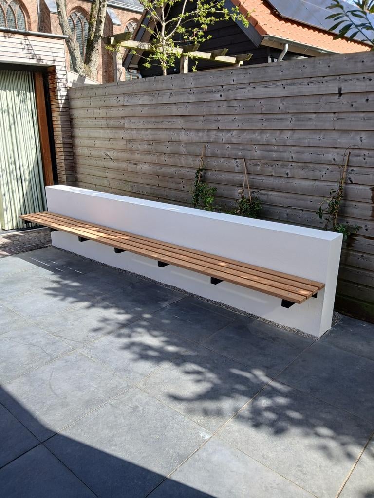 Tuinmuurtjes met bankje - Eyecatcher voor uw tuin!, Ophalen of Verzenden, Nieuw, Overige materialen