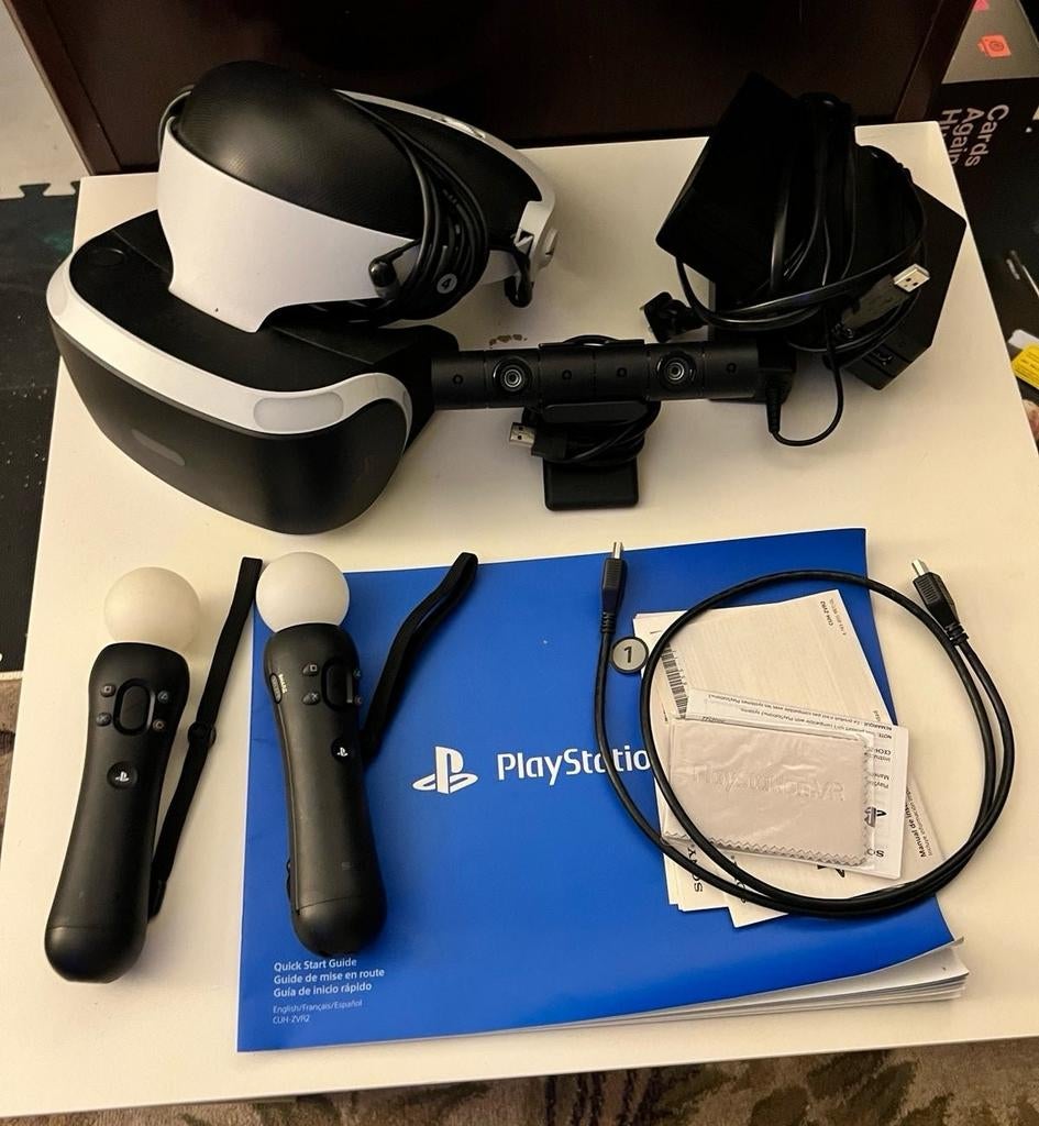 PlayStation VR+ AIM/Motion Controllers+Oplaadstation+3 Games, Overige genres, 2 spelers, Ophalen of Verzenden, Zo goed als nieuw