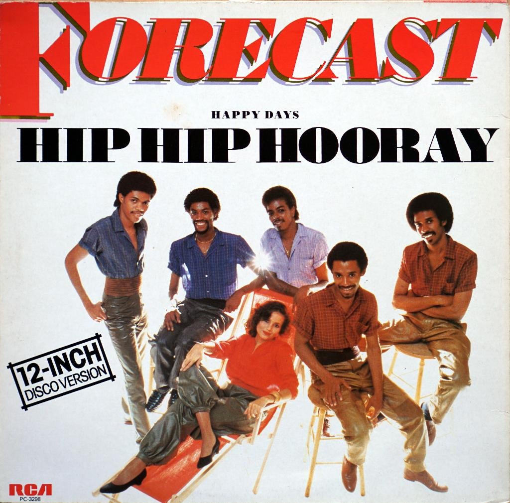 Vinyl EP - Forecast - Happy Days (Hip Hip Hooray) 45rpm, Cd's en Dvd's, Vinyl | Pop, Ophalen of Verzenden, Zo goed als nieuw, 12 inch