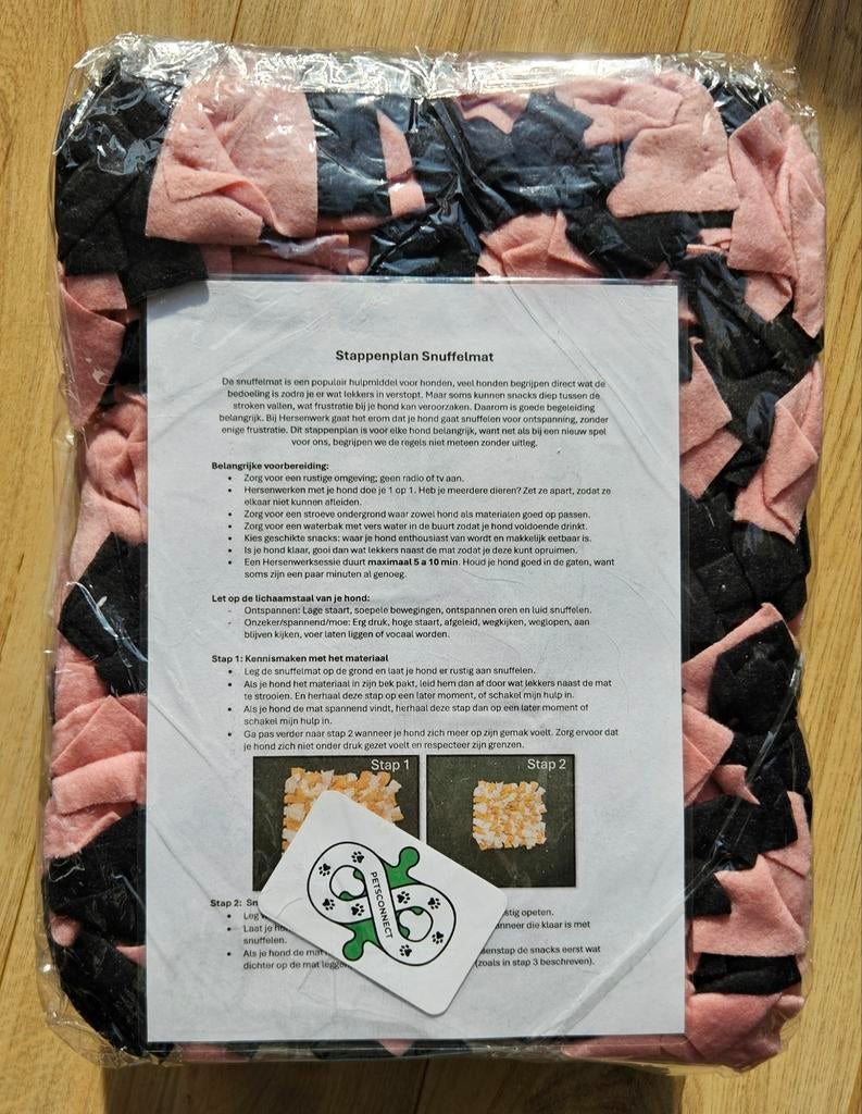 Handgemaakte snuffelmat Roze/Zwart, Dieren en Toebehoren, Hondenspeelgoed, Nieuw, Intelligentiespeelgoed, Ophalen of Verzenden