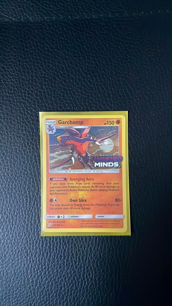 Garchomp holo unified minds stamped, Ophalen of Verzenden, Zo goed als nieuw