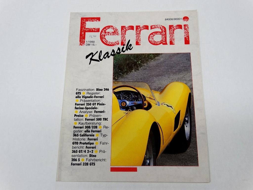 Prachtig Ferrari Special Klassik vintage magazine 1990, Diverse auteurs, Ophalen of Verzenden, Zo goed als nieuw, Ferrari