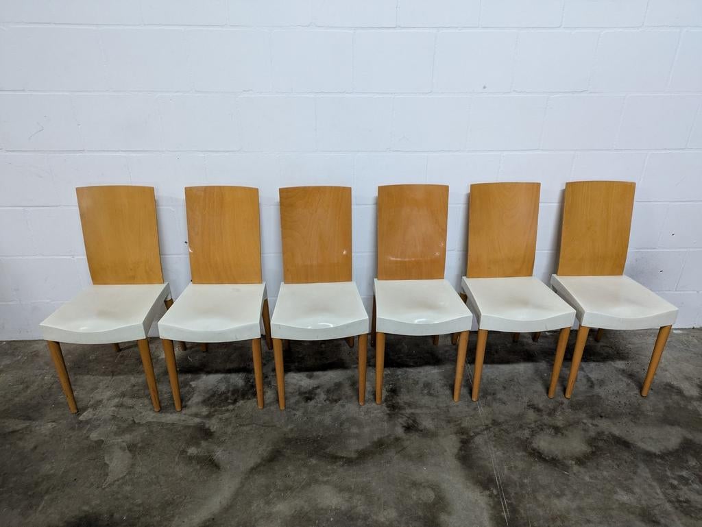 Kartell Philippe eetkamerstoelen, Huis en Inrichting, Stoelen, Gebruikt, Vijf, Zes of meer stoelen, Wit, Ophalen