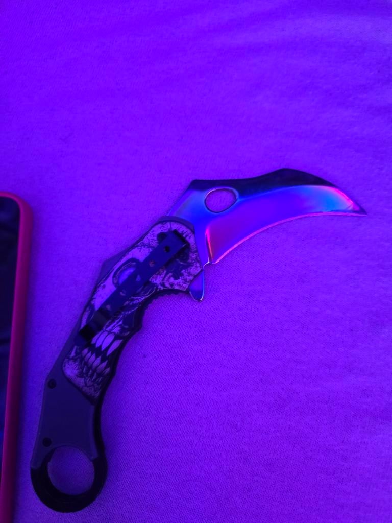 Karambit mes met schedel design, Ophalen of Verzenden, Overige soorten, Overige gebieden, Mes of Dolk