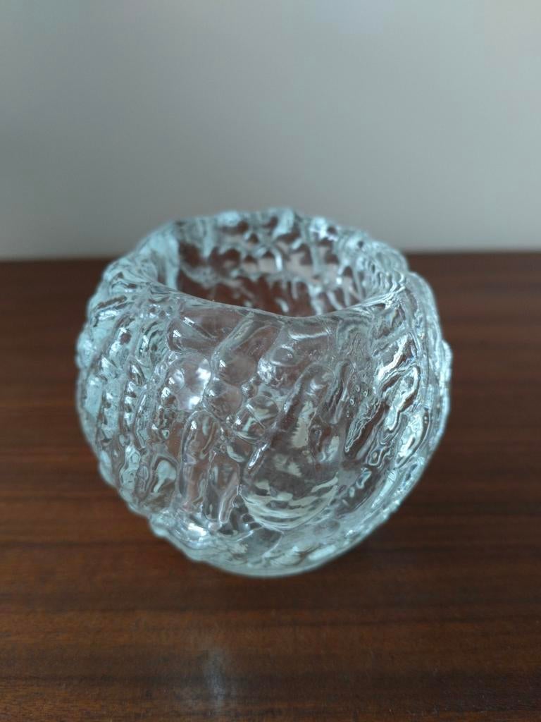 Vintage Snowball | glazen sneeuwbal waxinehouder, Antiek en Kunst, Ophalen of Verzenden