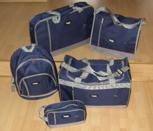 REISKOFFERSET (TRAVELBAGS) GROTE 5 DELIGE SET NIEUW, 40 tot 60 cm, 30 cm of meer, -, Blauw