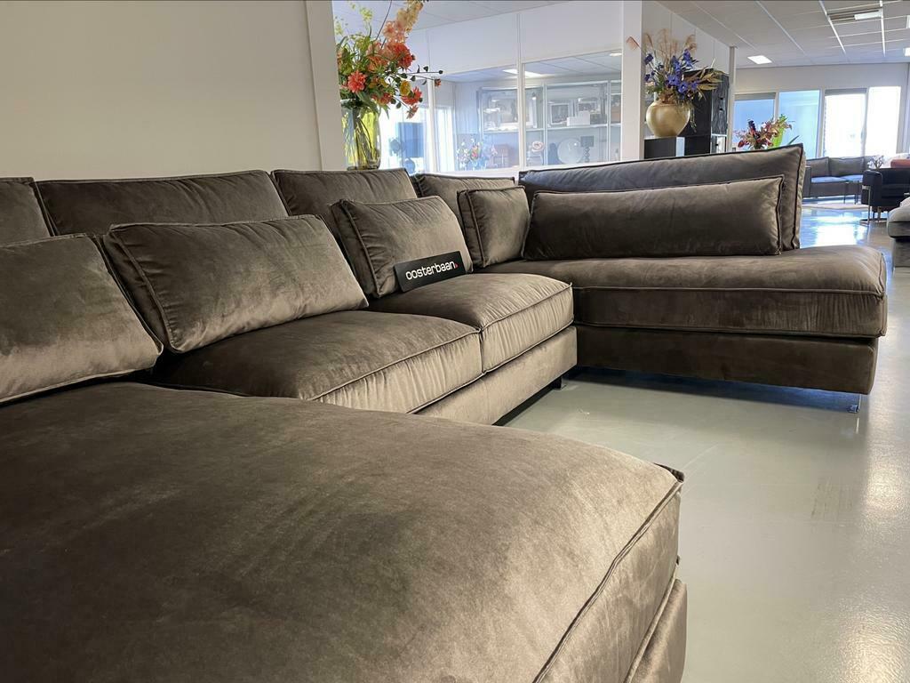 Luxe U-bank King Velvet Genova101 Stof - NIEUW - UNIEK, Info@oosterbaanwonen.nl, Hoekbank, Venus 31 8448 CE Heerenveen, Oosterbaan Wonen