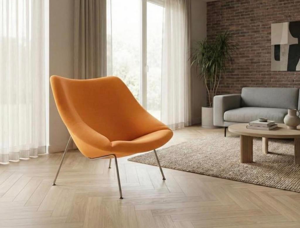 Schitterende Artifort Oyster fauteuil Pierre Paulin, Ophalen, Luxe design, Nieuw, 75 tot 100 cm