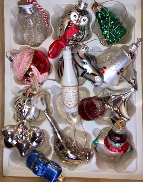 Kerstbal ornament in doos nr 109, Ophalen of Verzenden, Gebruikt