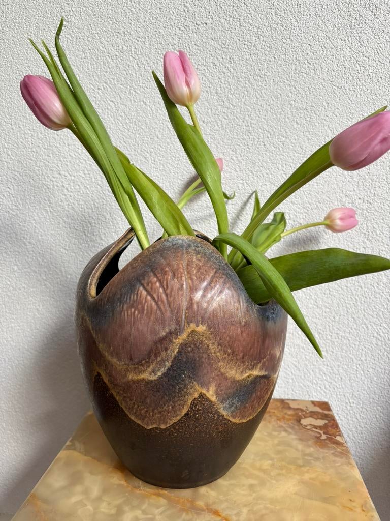 Gave vintage vaas Dümler Breiden Keramik West-Germany 25 cm, Antiek en Kunst, Antiek | Vazen, Ophalen of Verzenden