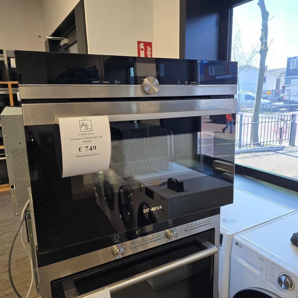Siemens Inbouw Combi-Oven CM656GBS1, Ophalen, Oven, Refurbished, Inbouw