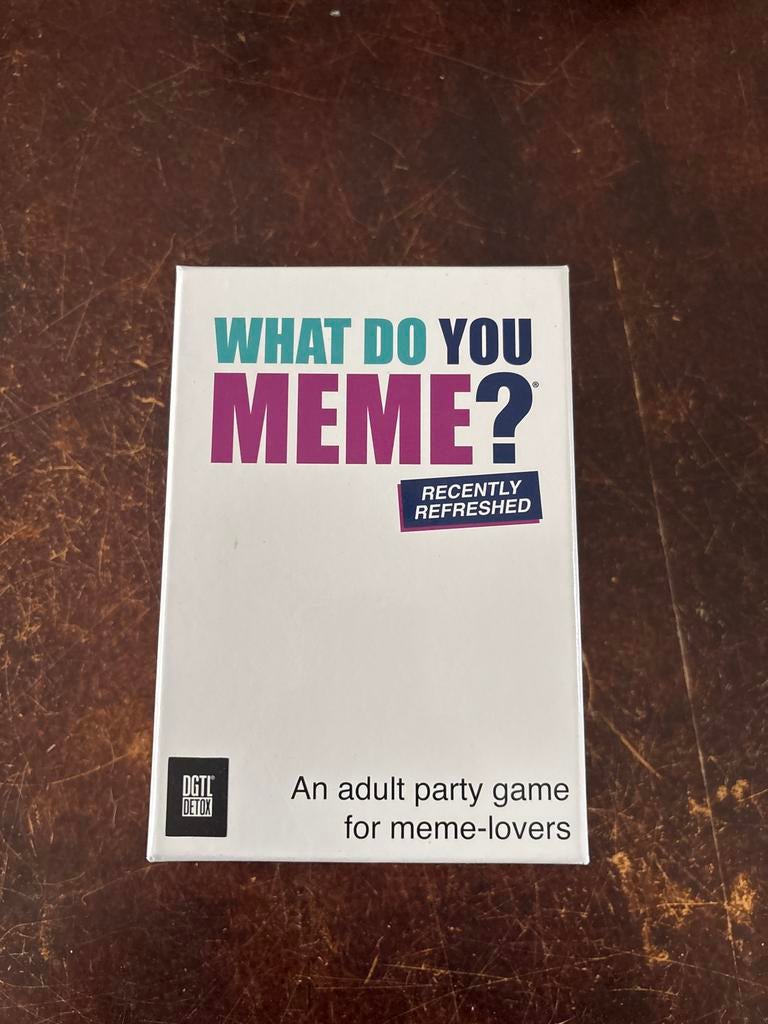 Compleet What do you Meme? spel, Hobby en Vrije tijd, Gezelschapsspellen | Bordspellen, Drie of vier spelers, Ophalen, Zo goed als nieuw
