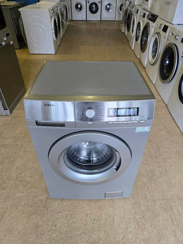Grijze AEG wasmachine | 8 kilo | A+++ | Gratis thuis 🚚✅️, Witgoed en Apparatuur, Wasmachines, Jirnsum, 1200 tot 1600 toeren, 8 tot 10 kg