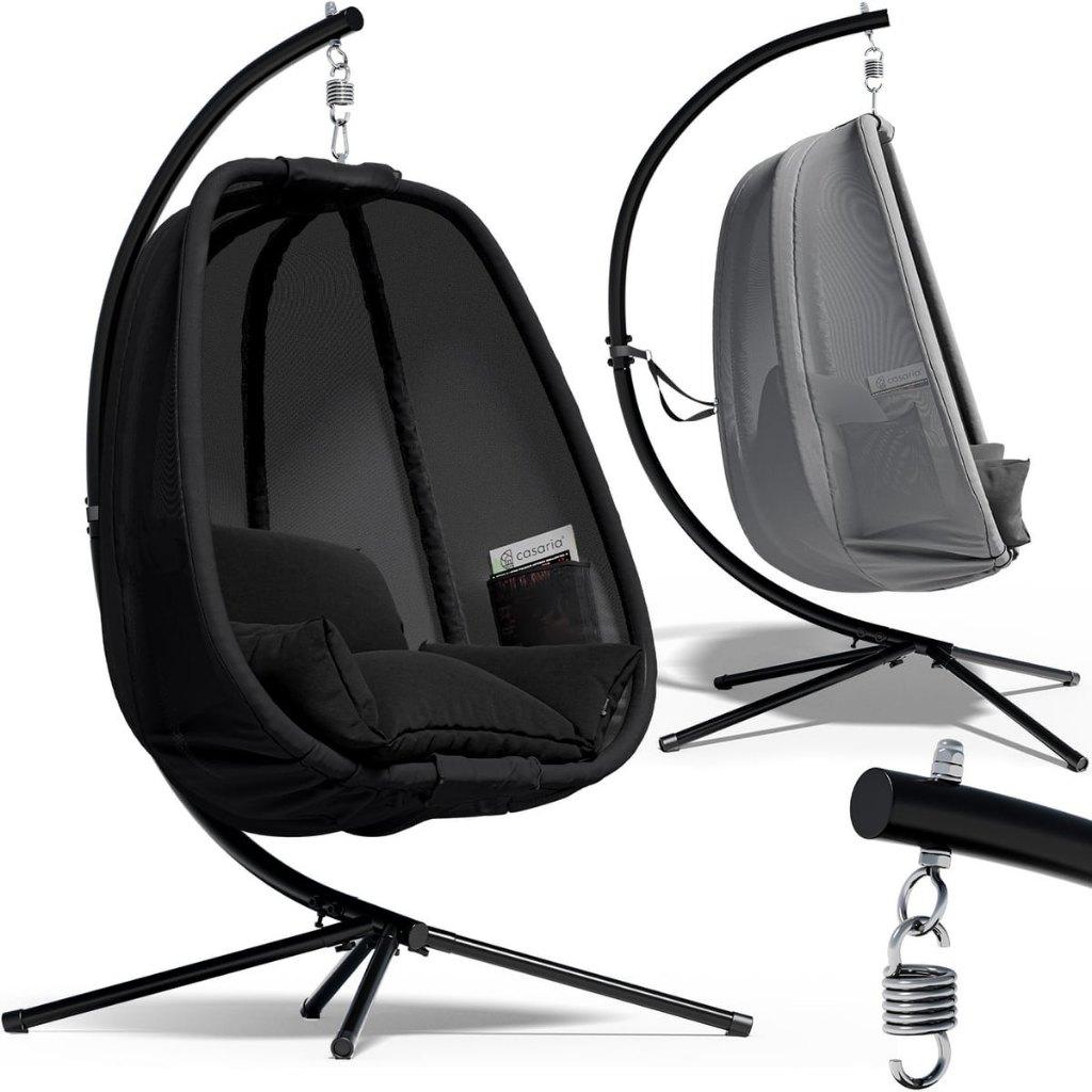 Hangstoel + standaard egg eenpersoons swing GRATIS BEZORGD, Huis en Inrichting, Stoelen, Verzenden, Nieuw, Stof, Eén