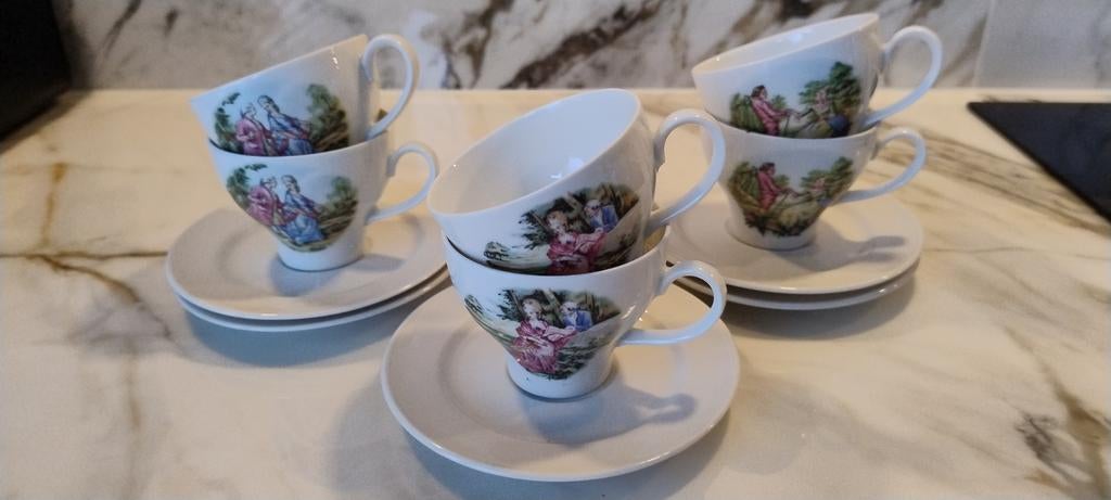 Vintage Royal Stafford Kopjes en Schotels (6 stuks), Huis en Inrichting, Keuken | Servies, Ophalen of Verzenden, Zo goed als nieuw