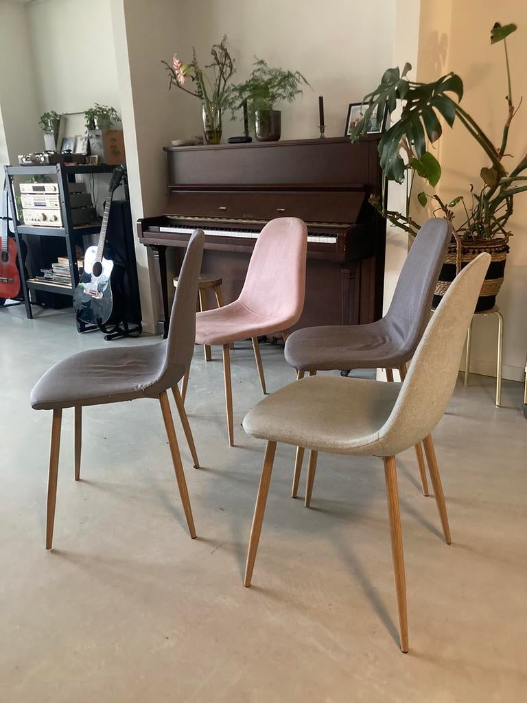 eetkamer stoelen, Ophalen, Gebruikt, Vier, Stof
