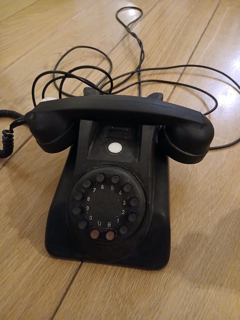Vintage Philips Druktoets Telefoon uit 1961, Telecommunicatie, Vaste telefoons | Niet Draadloos, Ophalen of Verzenden, Gebruikt