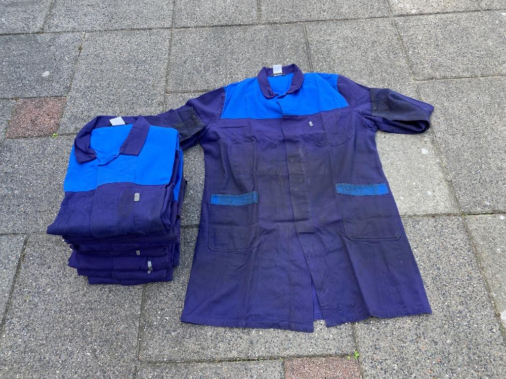 10 stuks werk stofjassen maat 58 gewassen., Ophalen