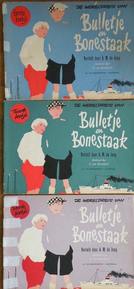 Bulletje en Bonestaak. 1952/1953., Meerdere stripboeken, Ophalen of Verzenden, Gelezen
