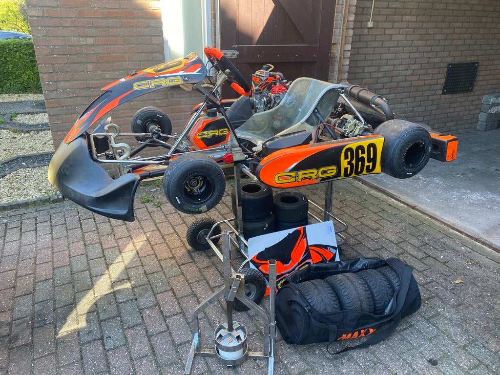CRG KT2 2024 Kart met Rotax Max Senior motor en extra's, Sport en Fitness, Karting, Ophalen, Zo goed als nieuw, Kart