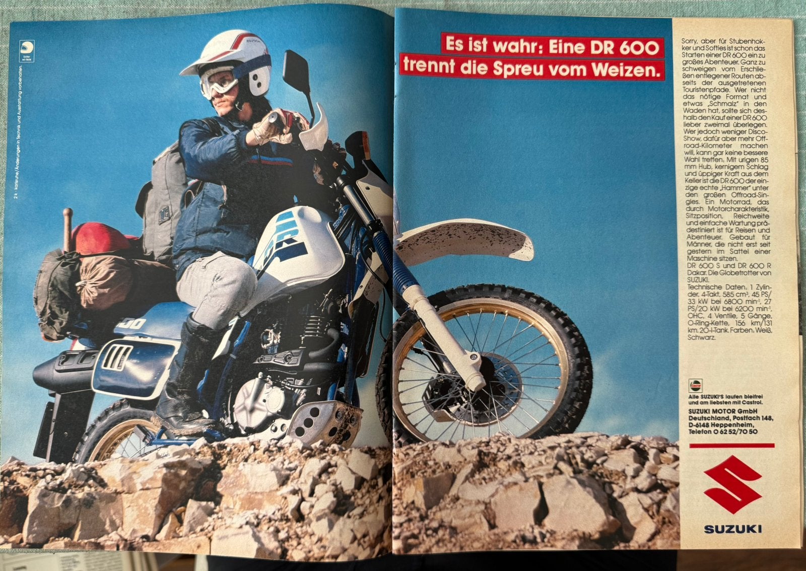 Advertentie 1987 Suzuki DR600, Verzenden, Zo goed als nieuw