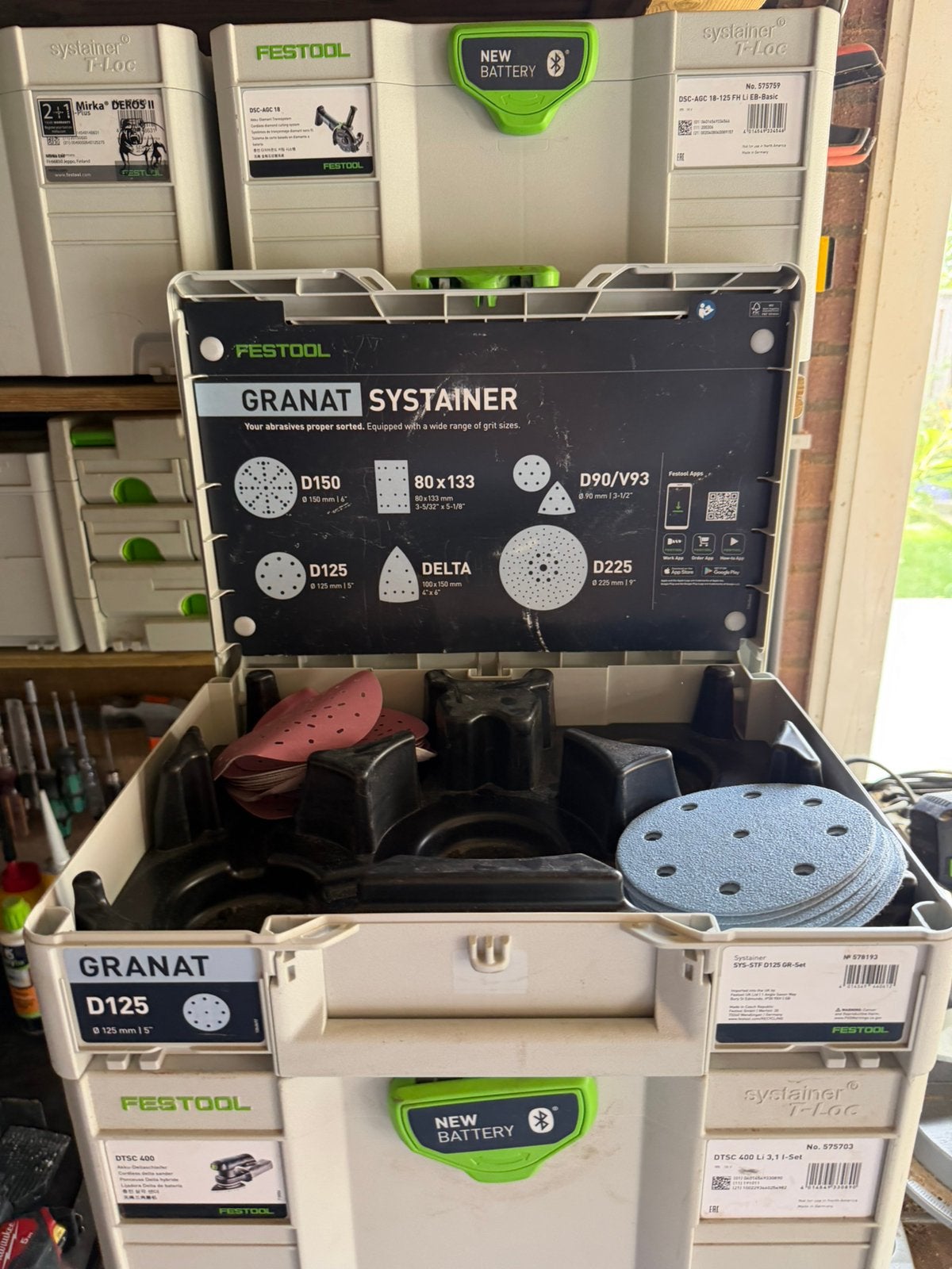 Festool systainer, Ophalen of Verzenden, Zo goed als nieuw, Minder dan 600 watt, Excentrische schuurmachine