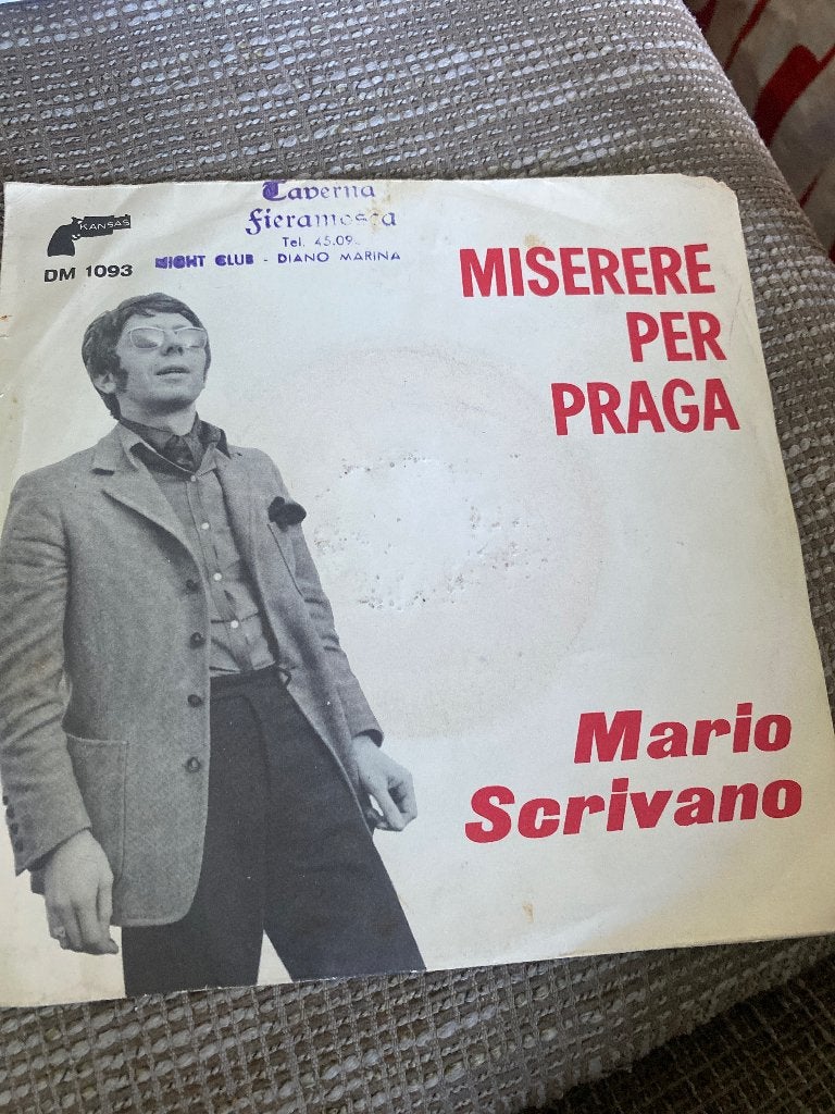 Mario Scrivano - Miserere Per Praga / Biafra 7 inch vinyl, Gebruikt, Pop, Originele persing, 7 inch