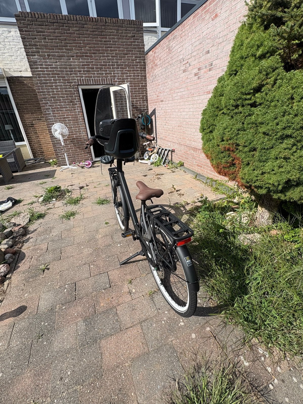 Gazelle fiets met kinderzitje en windscherm, Fietsen en Brommers, Fietsen | Dames | Damesfietsen, Ophalen, Versnellingen, Schijfrem