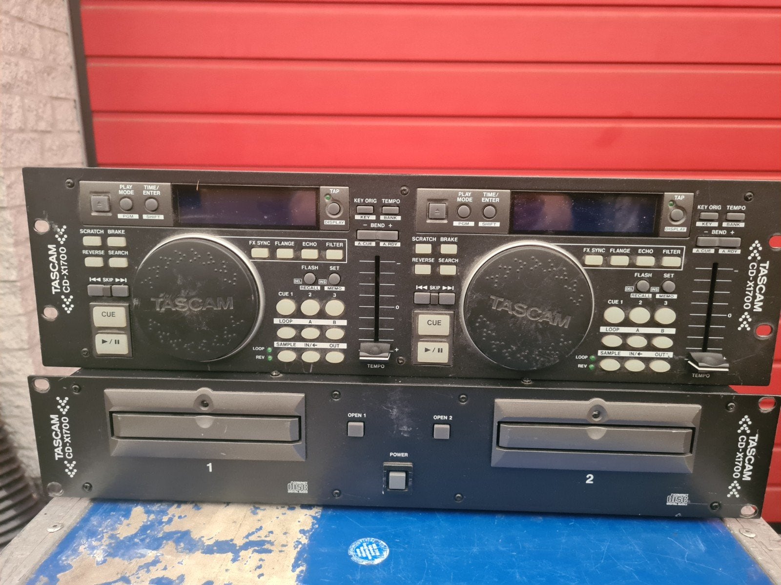 DJ players met dubbele CD unit (Tascam,Numark) + digi unit, Muziek en Instrumenten, Dj-sets en Draaitafels, Ophalen, Gebruikt