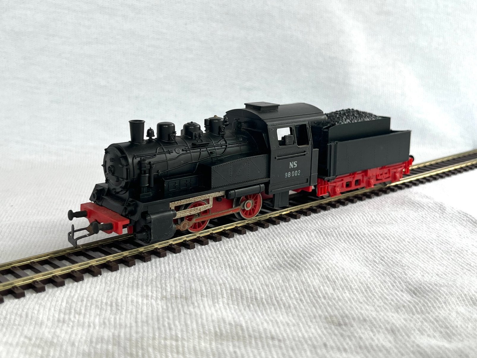 Piko NS 98002 stoomlocomotief met tender H0 (3), Gebruikt, Analoog, Gelijkstroom, Locomotief