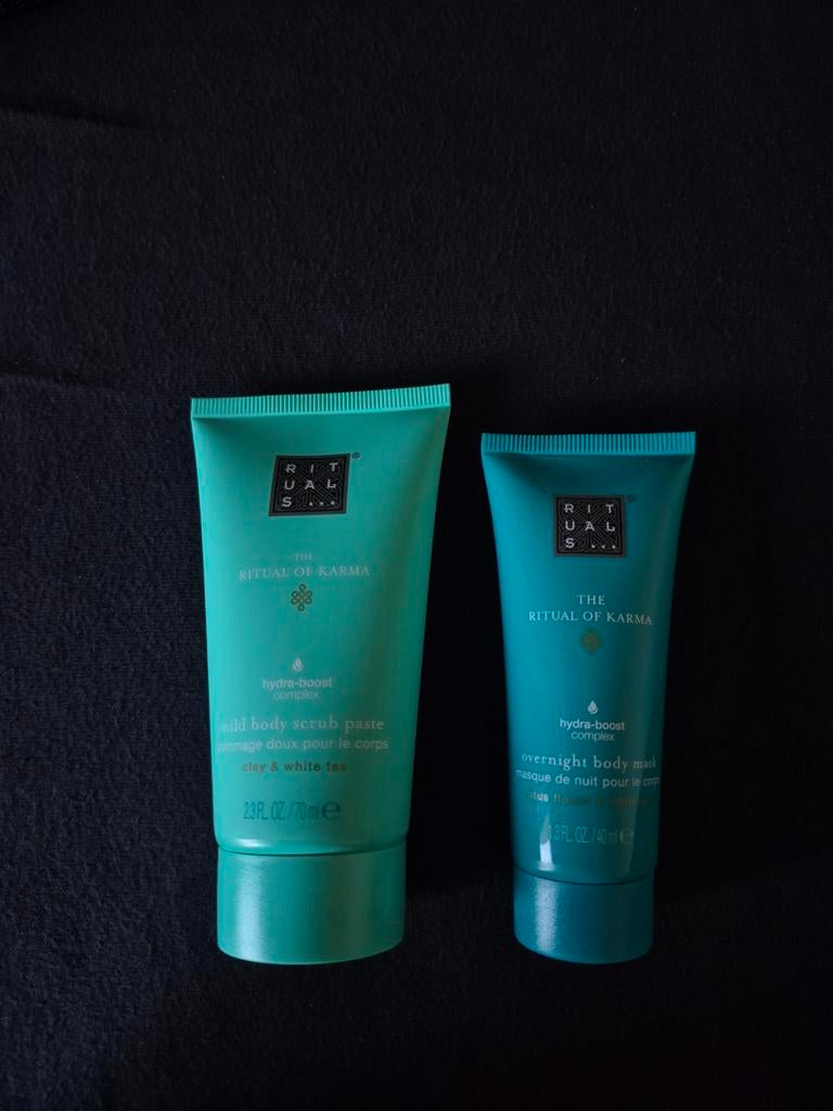 Rituals ritual of karma body scrub en body mask. Nieuw!, Ophalen of Verzenden, Nieuw, Bad & Douche