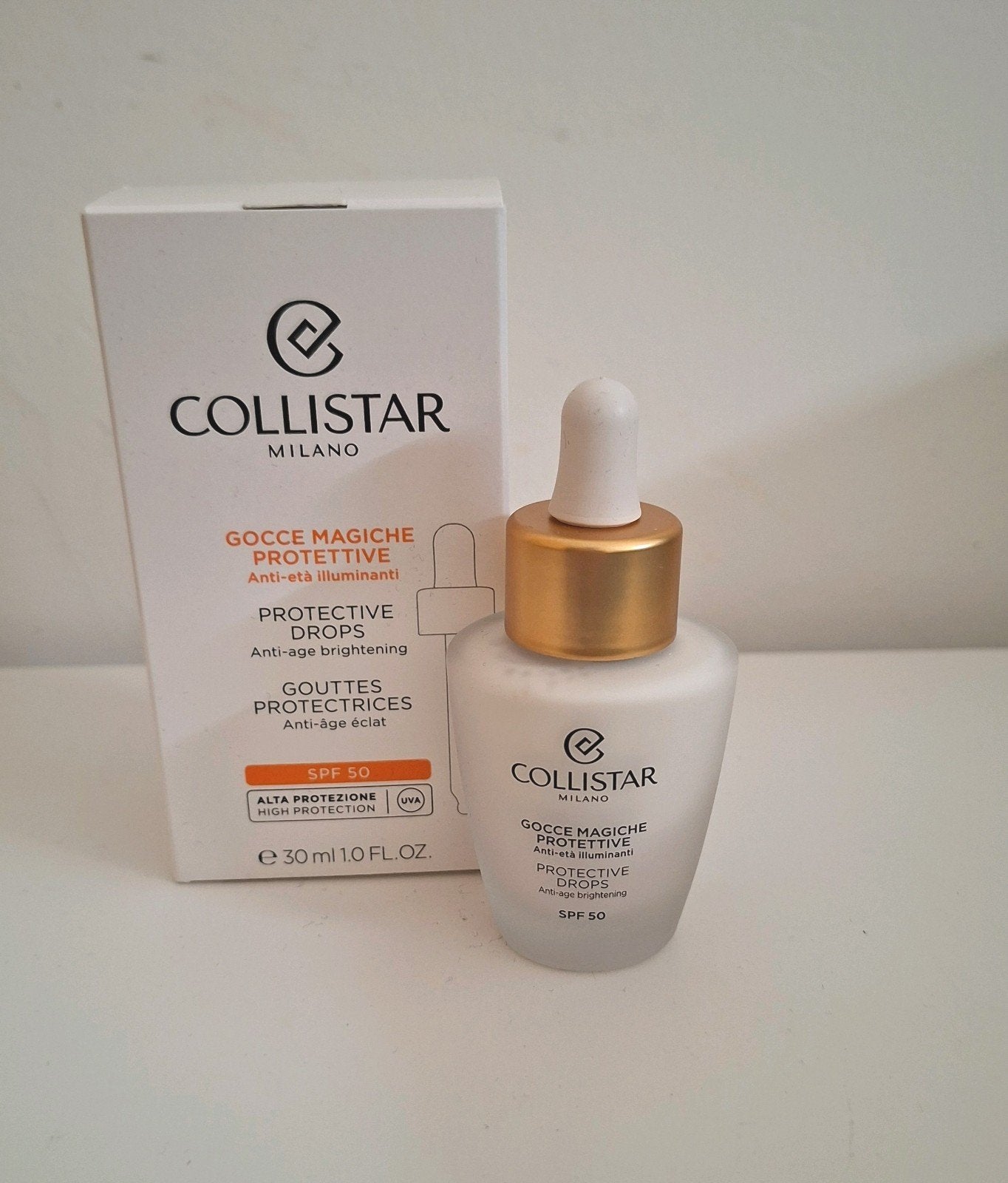 Collistar protective drops spf 50, Verzenden, Nieuw, Gehele gezicht, Verzorging