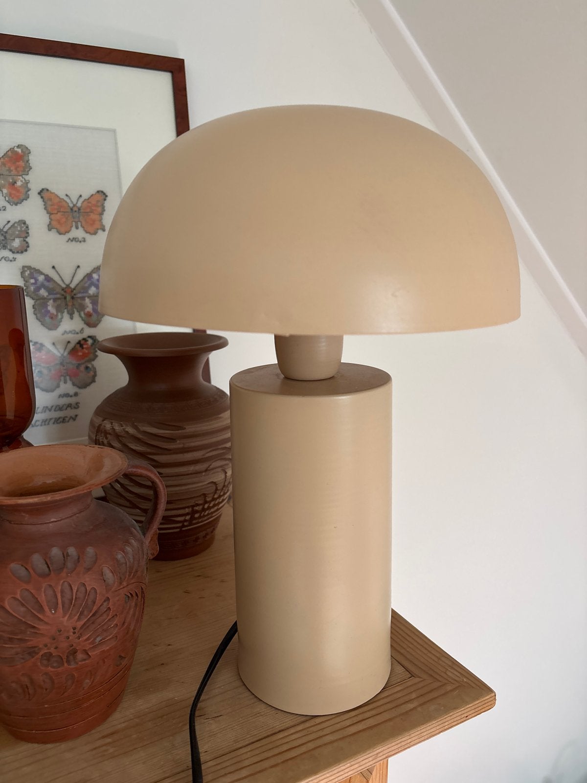 Oud roze tafellamp Sostrene Grene - 35 cm hoog, Huis en Inrichting, Roze, Ophalen of Verzenden, Zo goed als nieuw, Overige merken