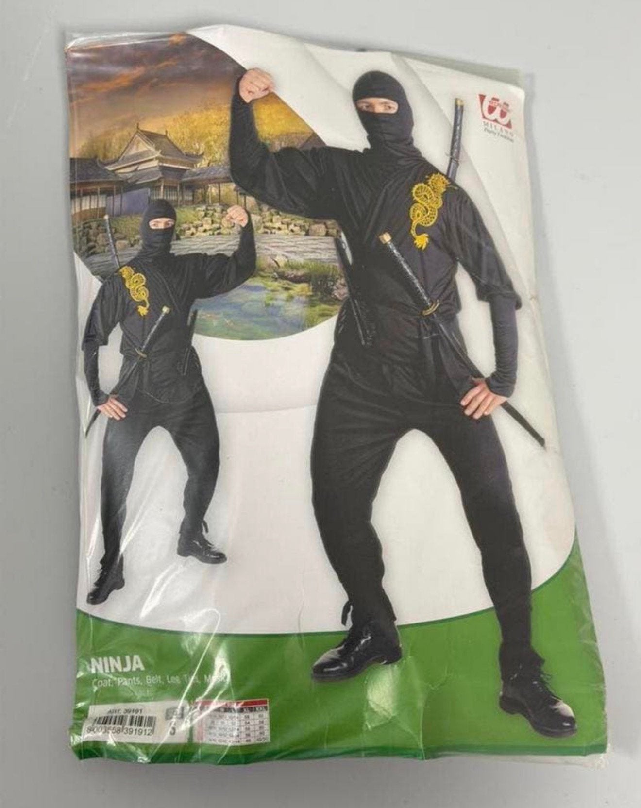 Dragon Ninja Kostuum Volwassenen Carnaval verkleden Maat S, Nieuw, Ophalen of Verzenden, H, H