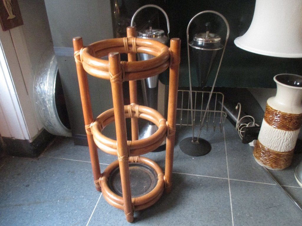 jaren 70 design parapluhouder manou riet bohemian retro, Gebruikt, ?, Riet, ?