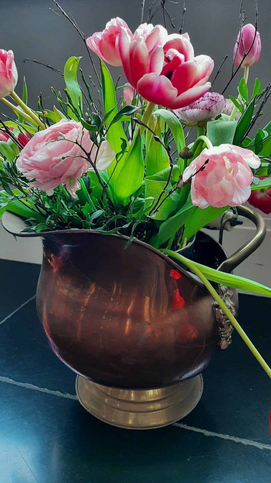 fraaie vintage rood koperen helmkit, Antiek en Kunst, Ophalen of Verzenden