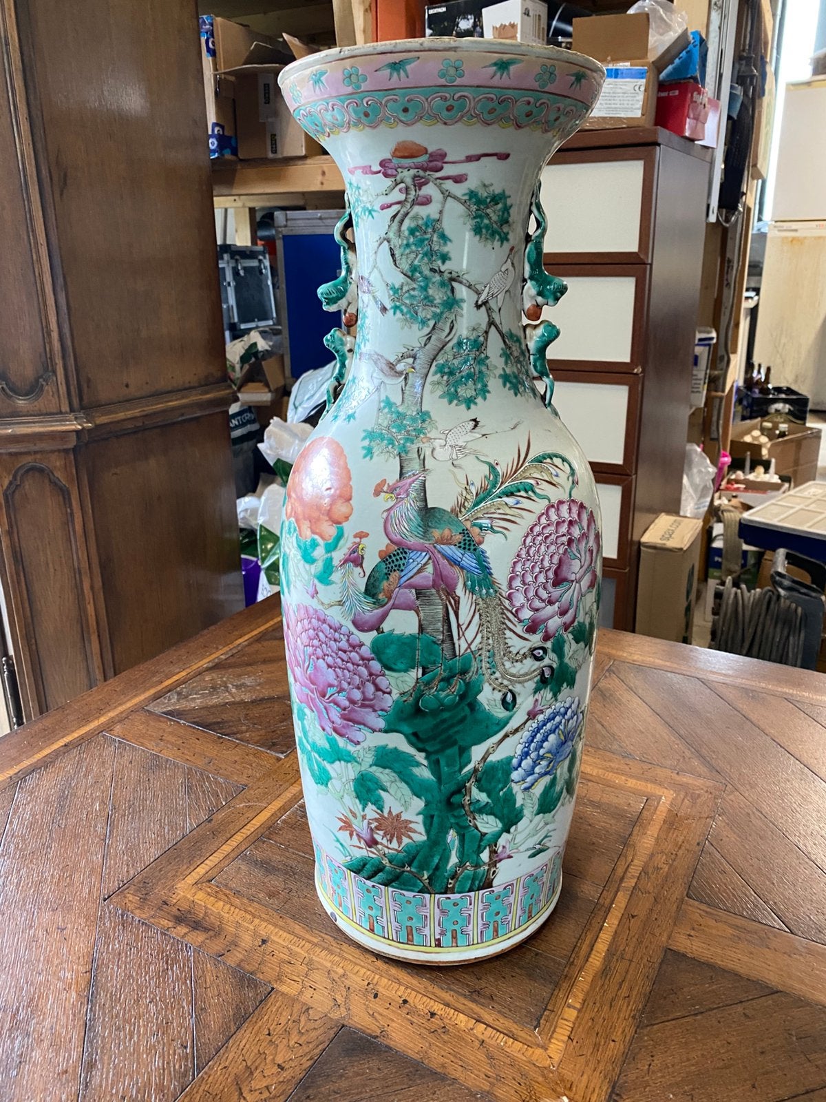 XXL CHINESE VAAS. 65 cm hoog. Mooie kleuren!, Ophalen