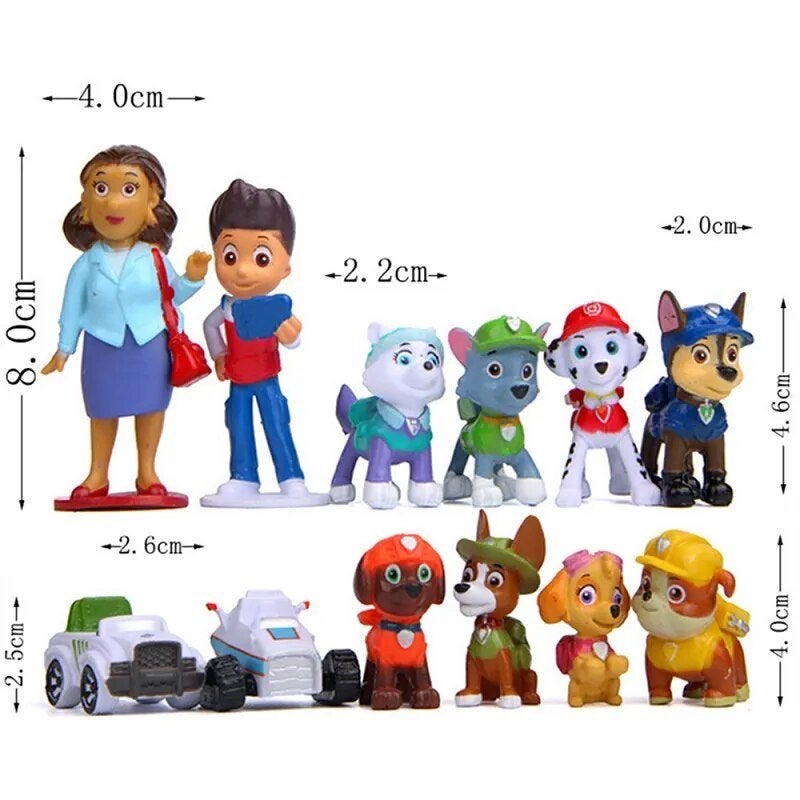 Nieuwe set met 12 Paw Patrol poppetjes / figuren, Ophalen of Verzenden, Nieuw